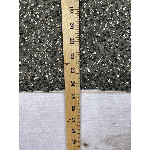 Chico's Tank Top Sz 2 Women L Green Sequins Front Sleeveless Party Lined Stretch - Picture 5 of 11